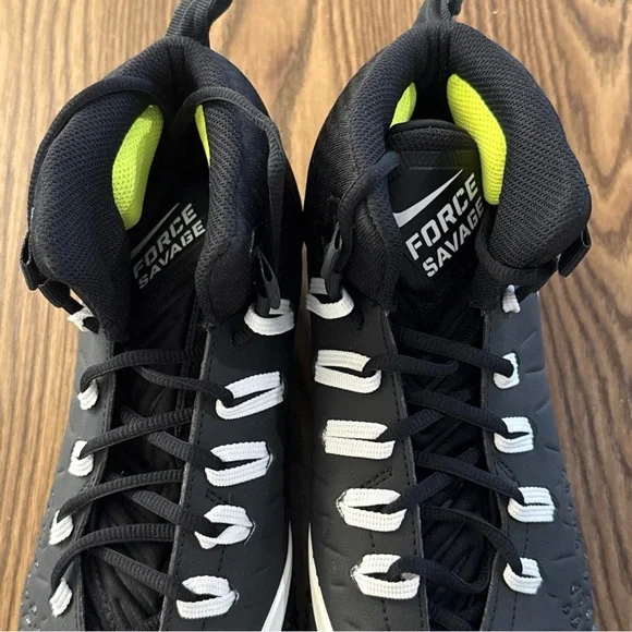 Size 14 Nike Force Savage Pro Detachable Football Cleats Black 902677-010 NEW - Picture 5 of 8